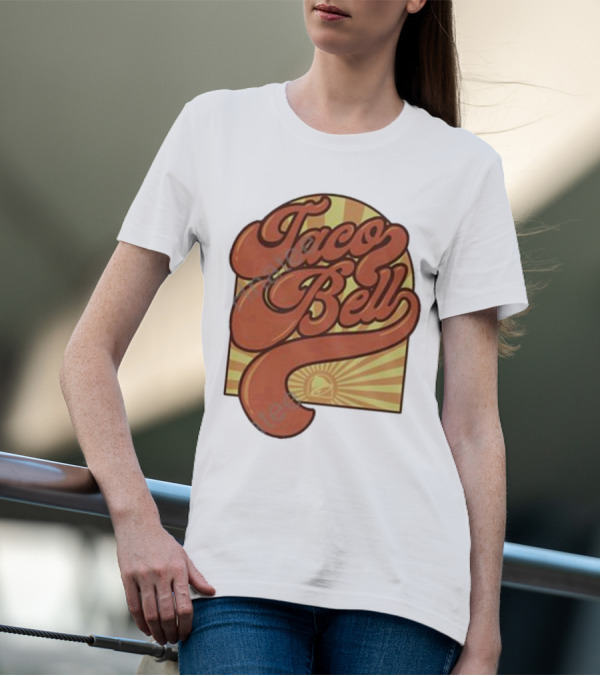 Taco Bell Retro Groovy Logo Sunrise T-Shirt