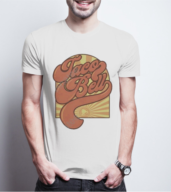 Taco Bell Retro Groovy Logo Sunrise T-Shirt