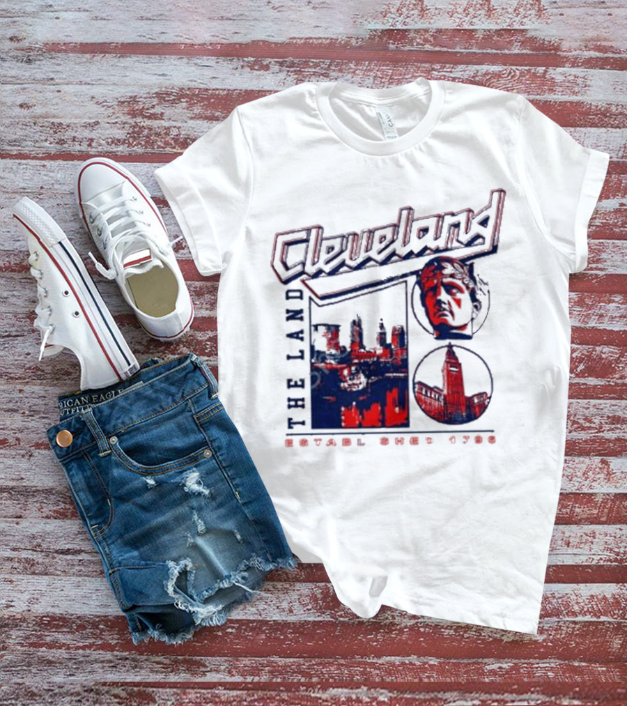 Cleveland The Land Established 1796 Skyline And Monument T-Shirt