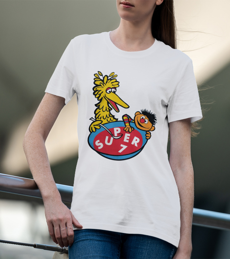Big Bird And Ernie Super 7 Alphabet Soup T-Shirt