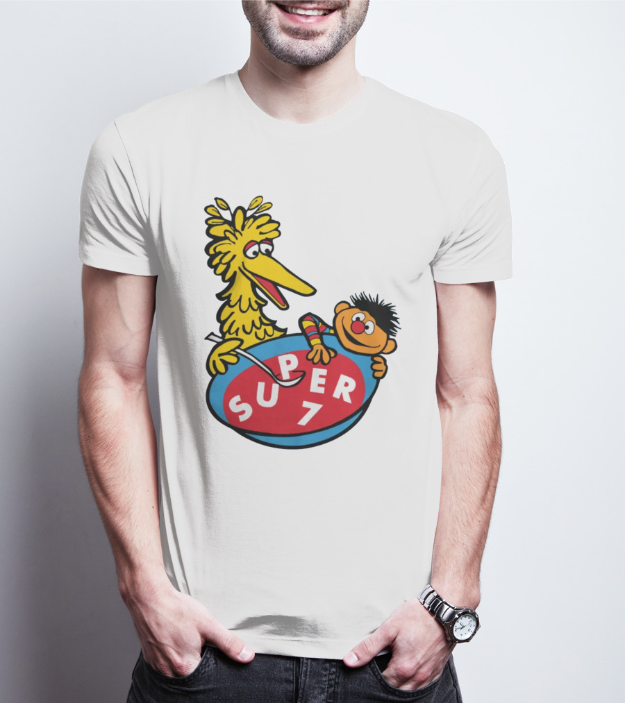 Big Bird And Ernie Super 7 Alphabet Soup T-Shirt