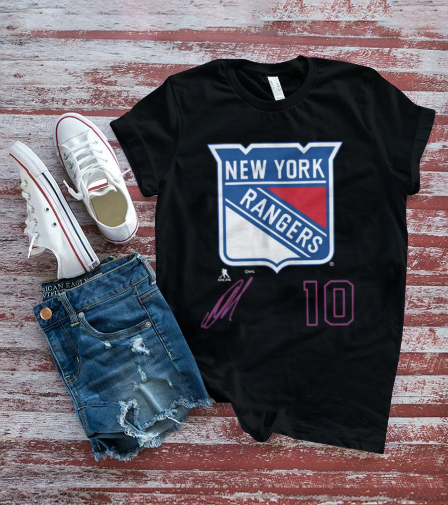 New York Rangers Artemi Panarin Number 10 NHLPA Logo Royal T-Shirt