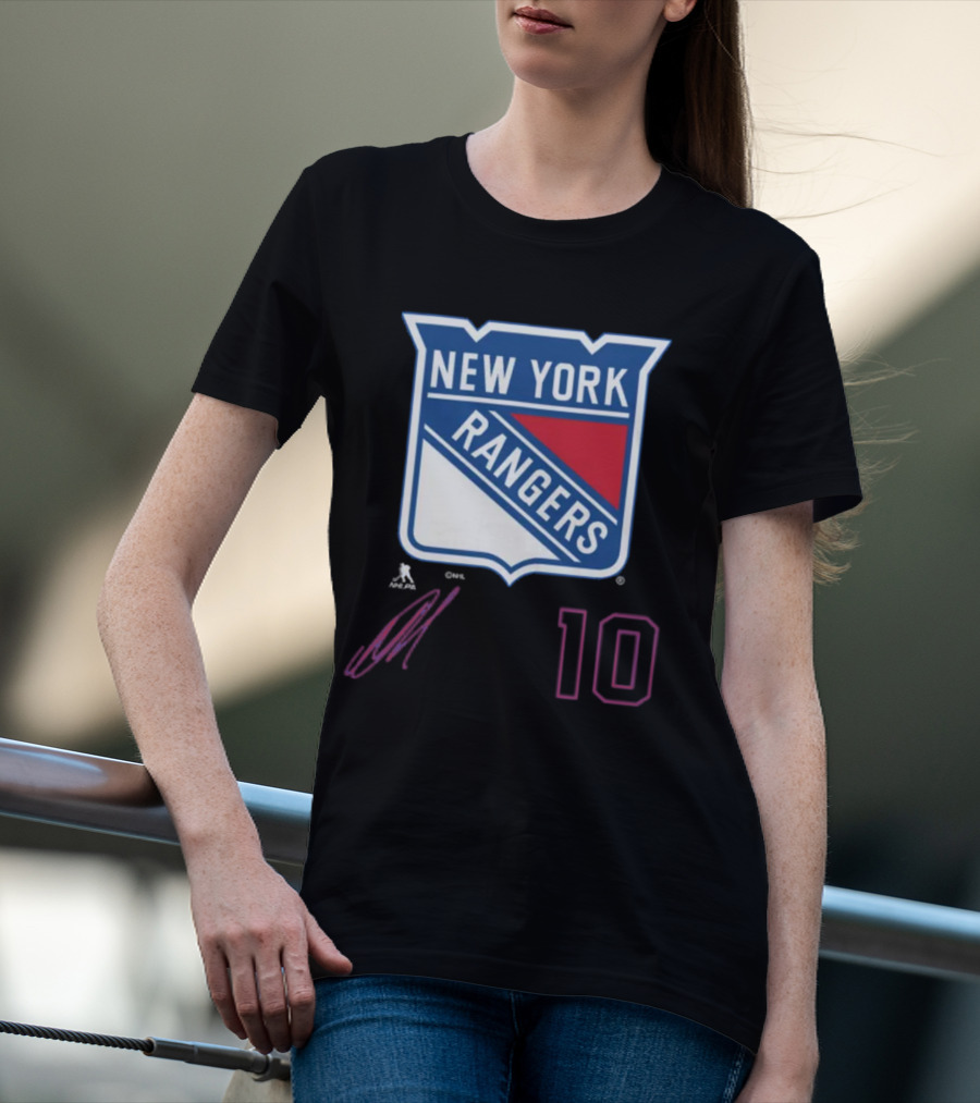 New York Rangers Artemi Panarin Number 10 NHLPA Logo Royal T-Shirt