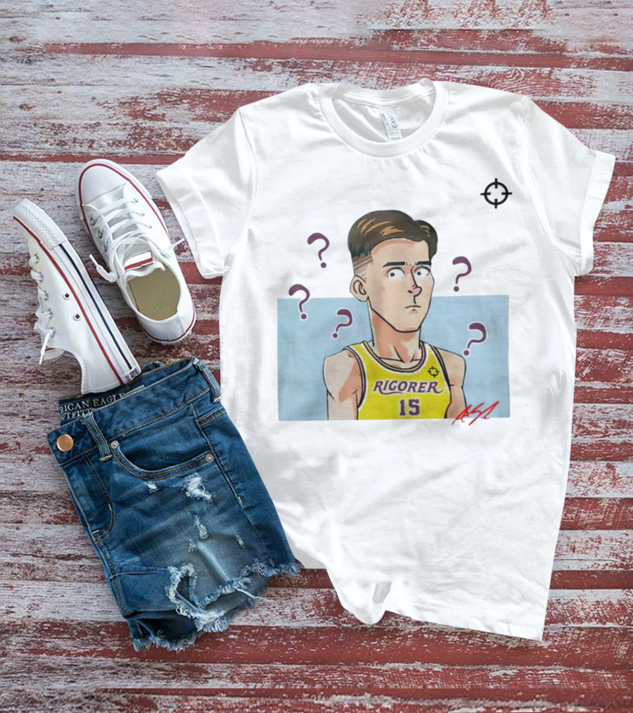 Austin Reaves Rigorer 15 Anime Style Player With Confused Expression T-Shirt