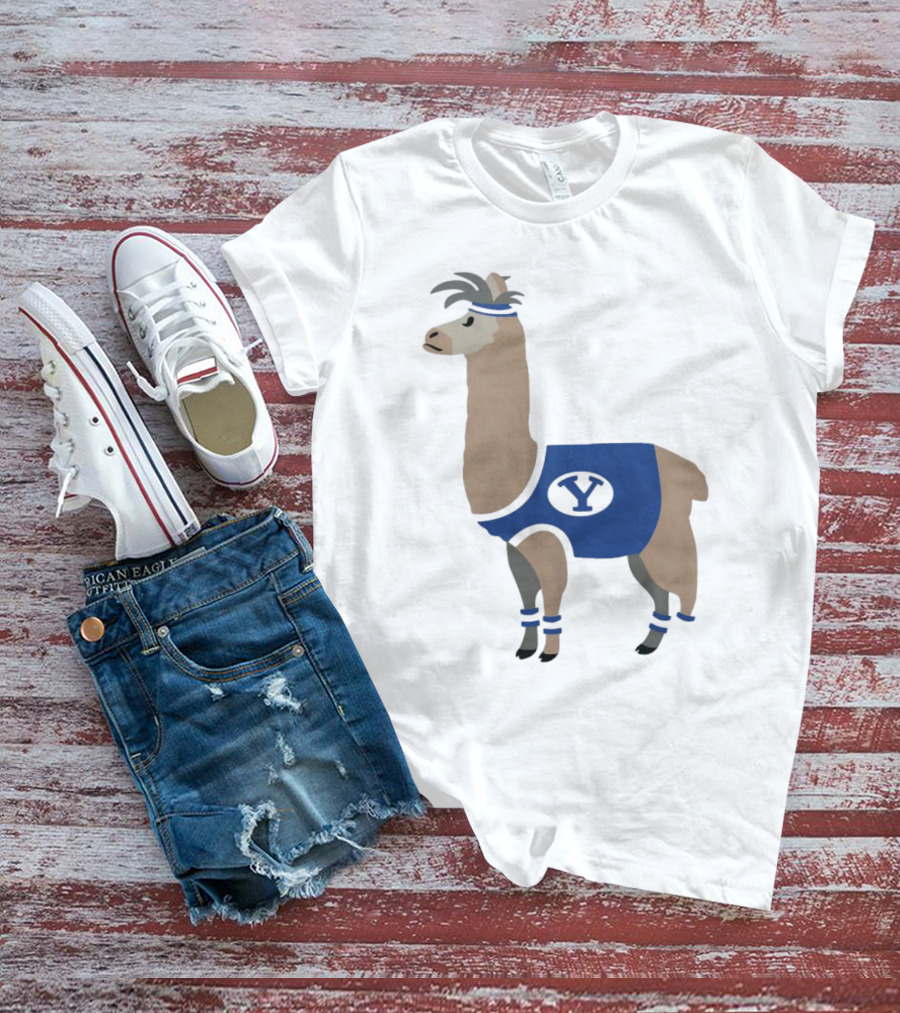 Oval Y Llama BYU Brigham Supply Company Sports T-Shirt
