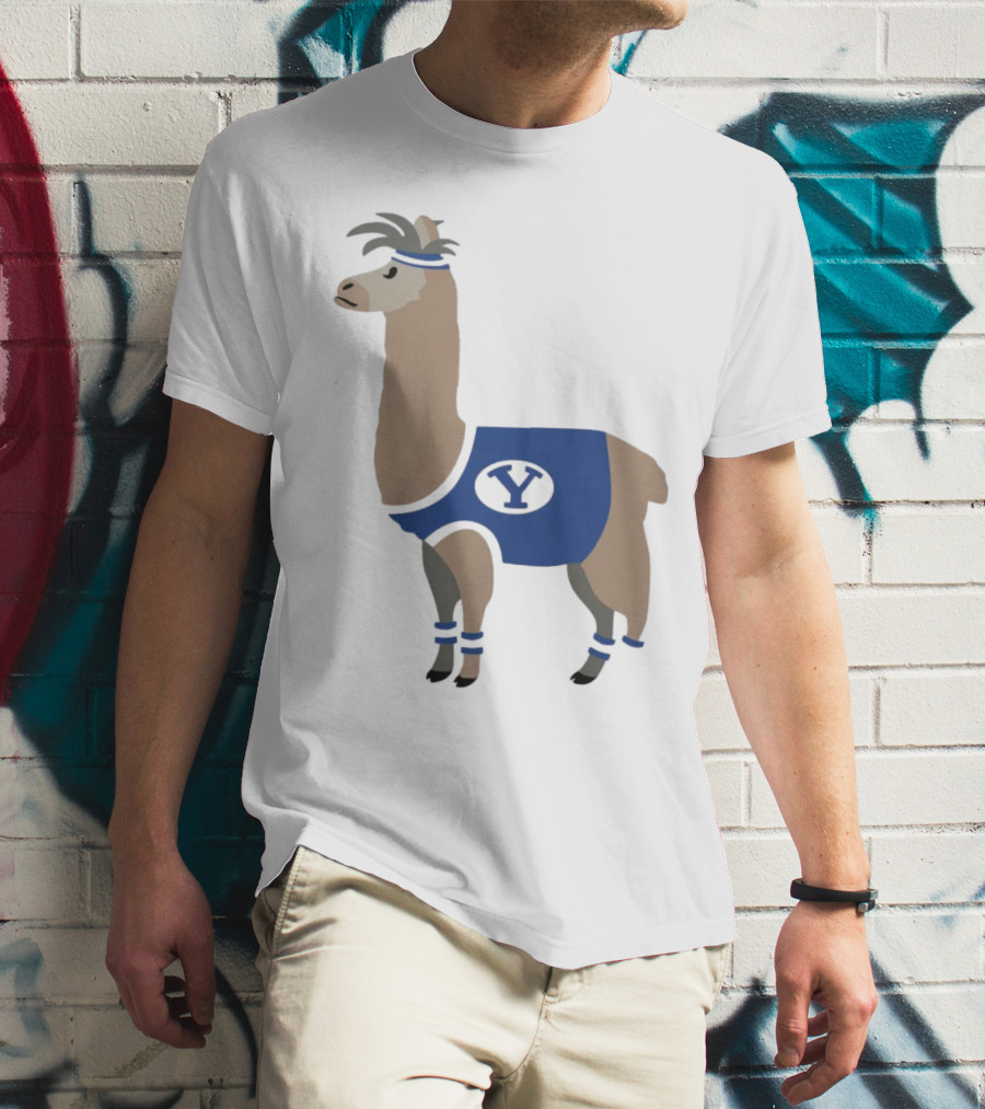Oval Y Llama BYU Brigham Supply Company Sports T-Shirt
