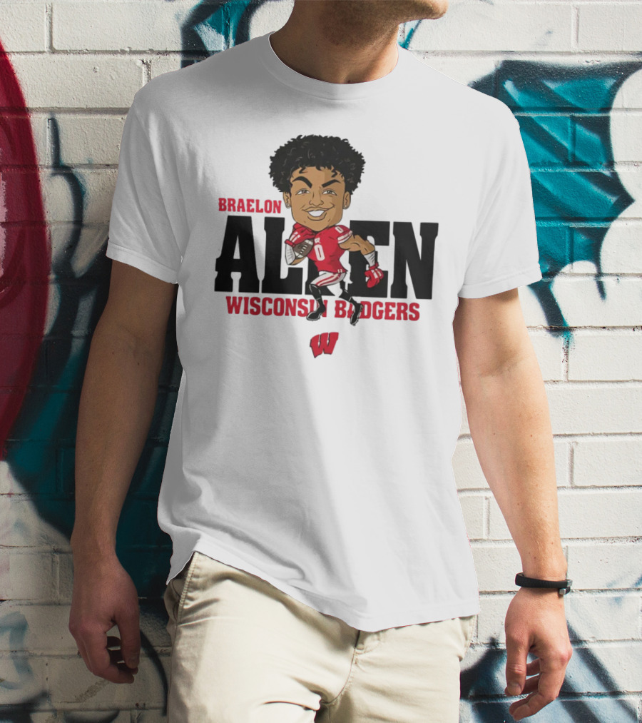 Braelon Allen Wisconsin Badgers Red Uniform T-Shirt