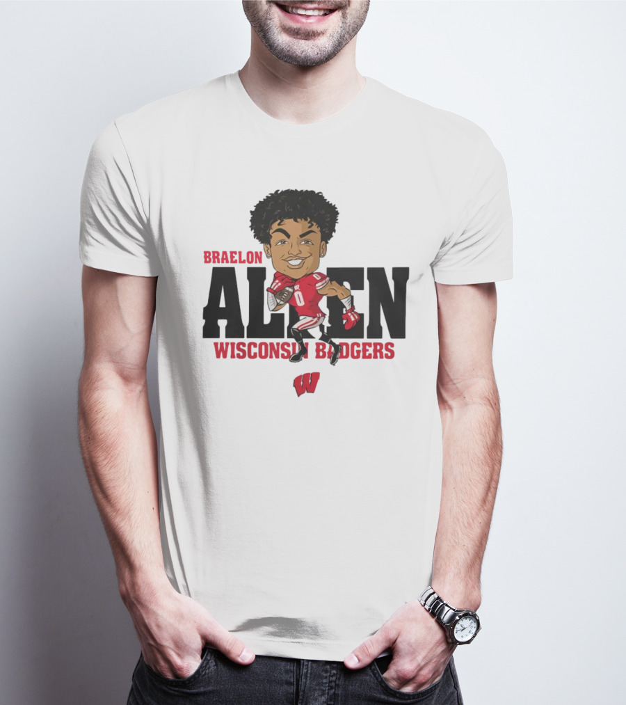 Braelon Allen Wisconsin Badgers Red Uniform T-Shirt