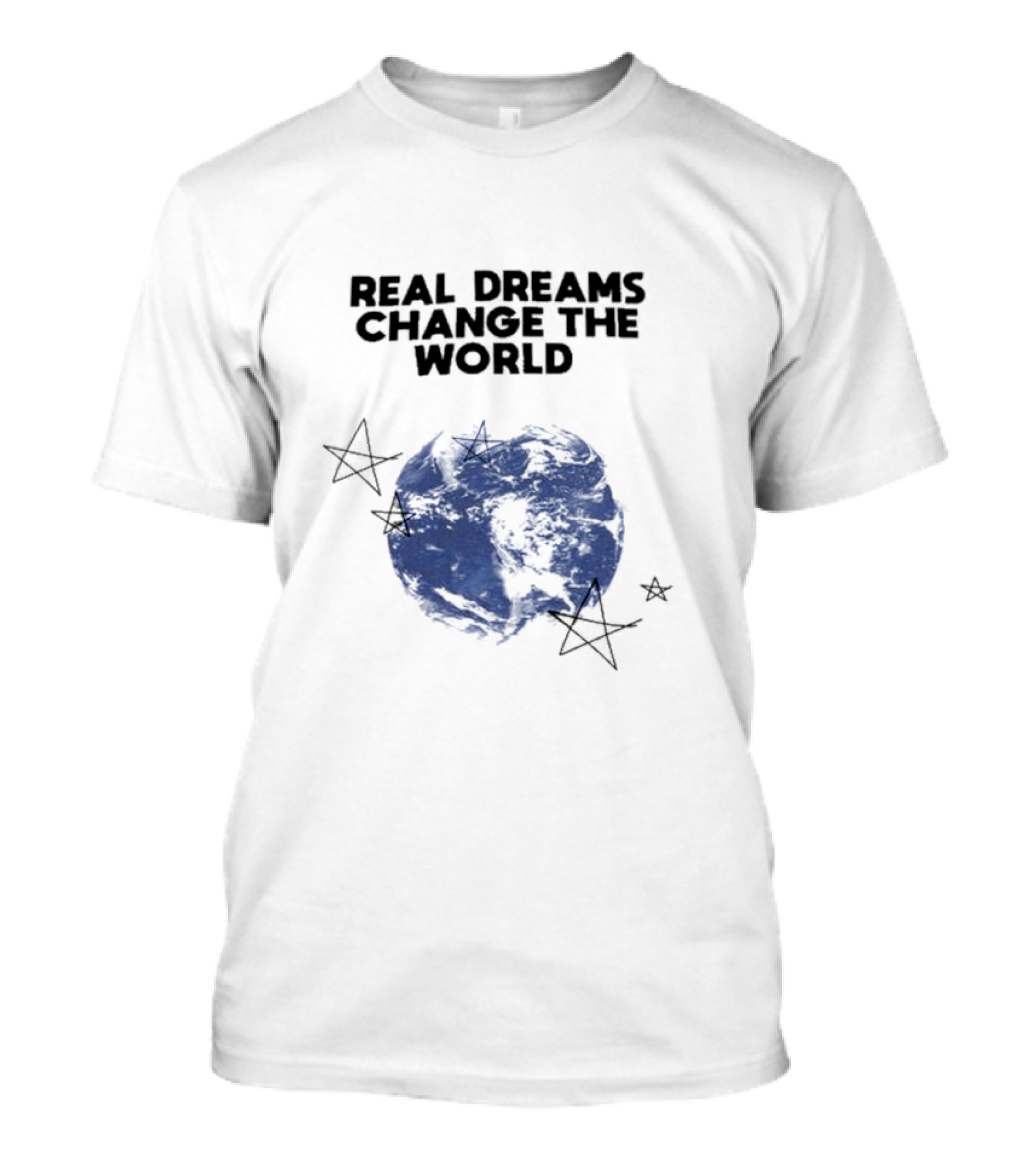Real Dreams Change The World Planet RDCWorld Starry Disruption T-Shirt