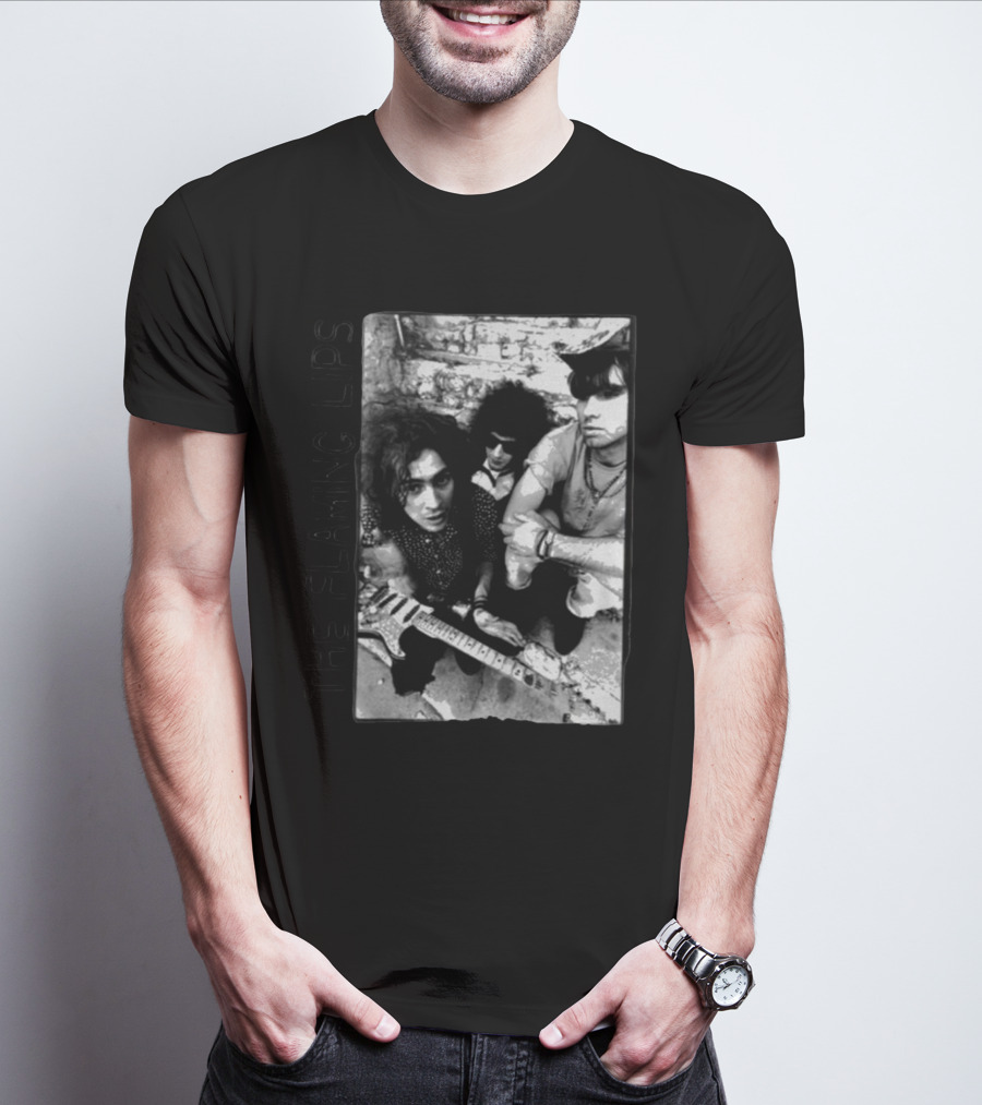 The Flaming Lips She Don’t Use Jelly Black And White Band Photo T-Shirt