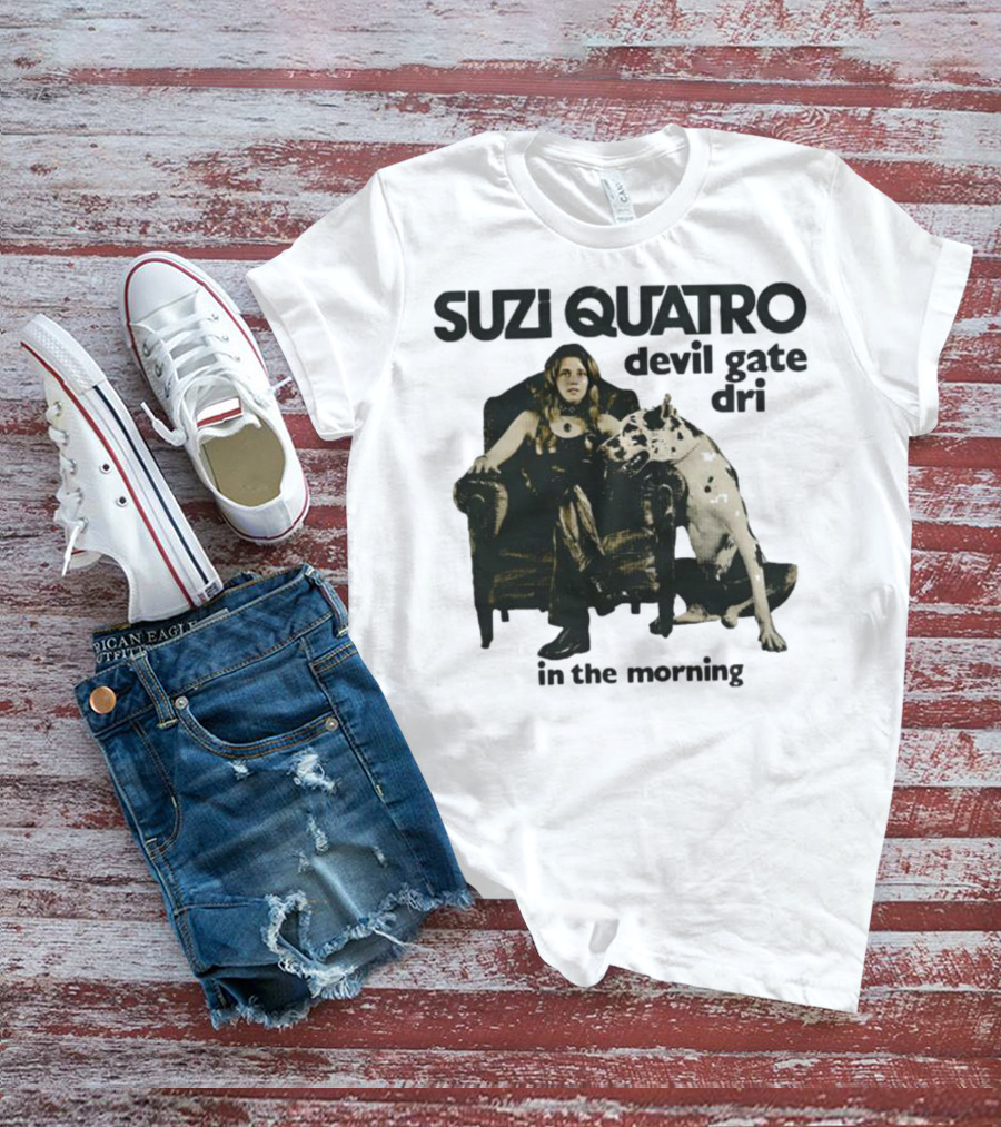 Suzi Quatro Devil Gate Drive In The Morning With Woman And Dalmatian Chair T-Shirt