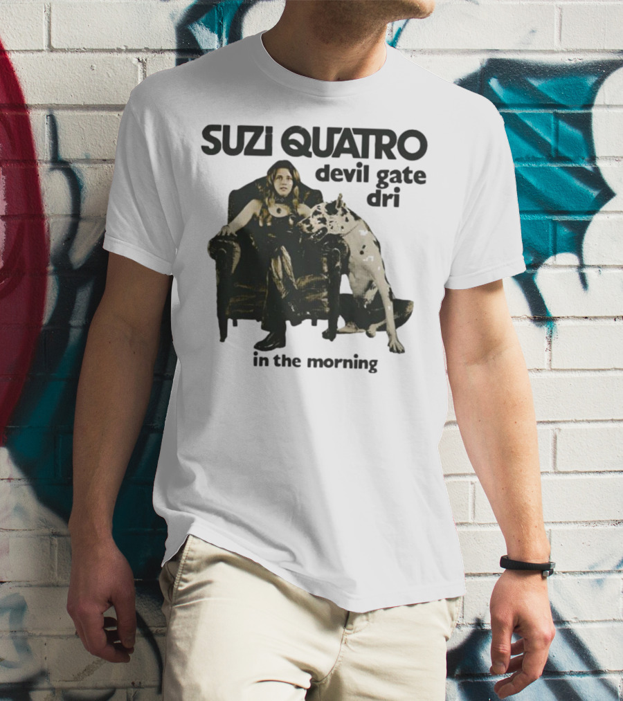 Suzi Quatro Devil Gate Drive In The Morning With Woman And Dalmatian Chair T-Shirt