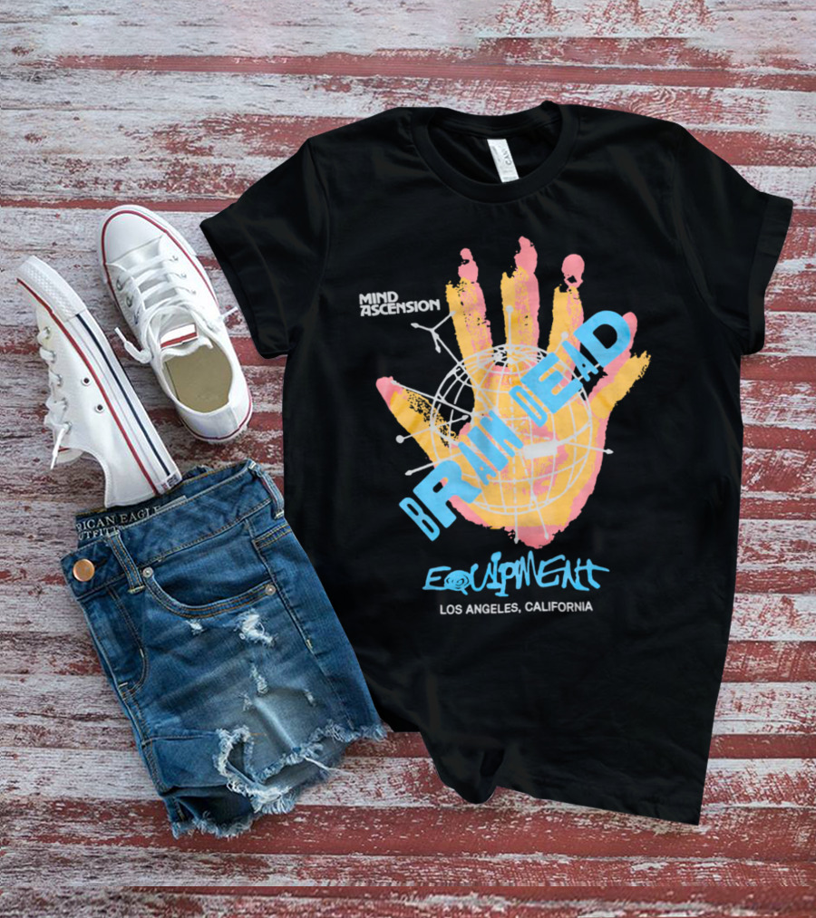 Brain Dead Equipment Mind Ascension Hand Los Angeles California T-Shirt