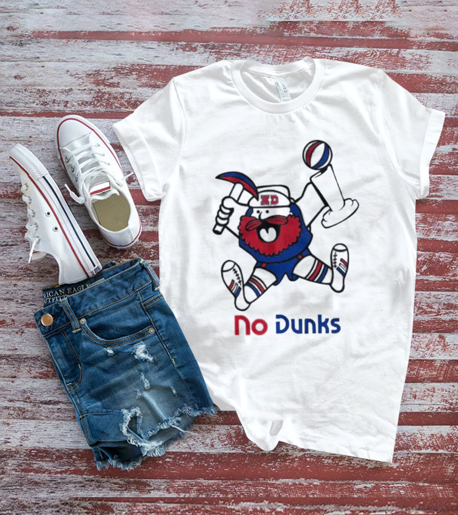 No Dunks Denver Man Mascot Basketball Trophy T-Shirt