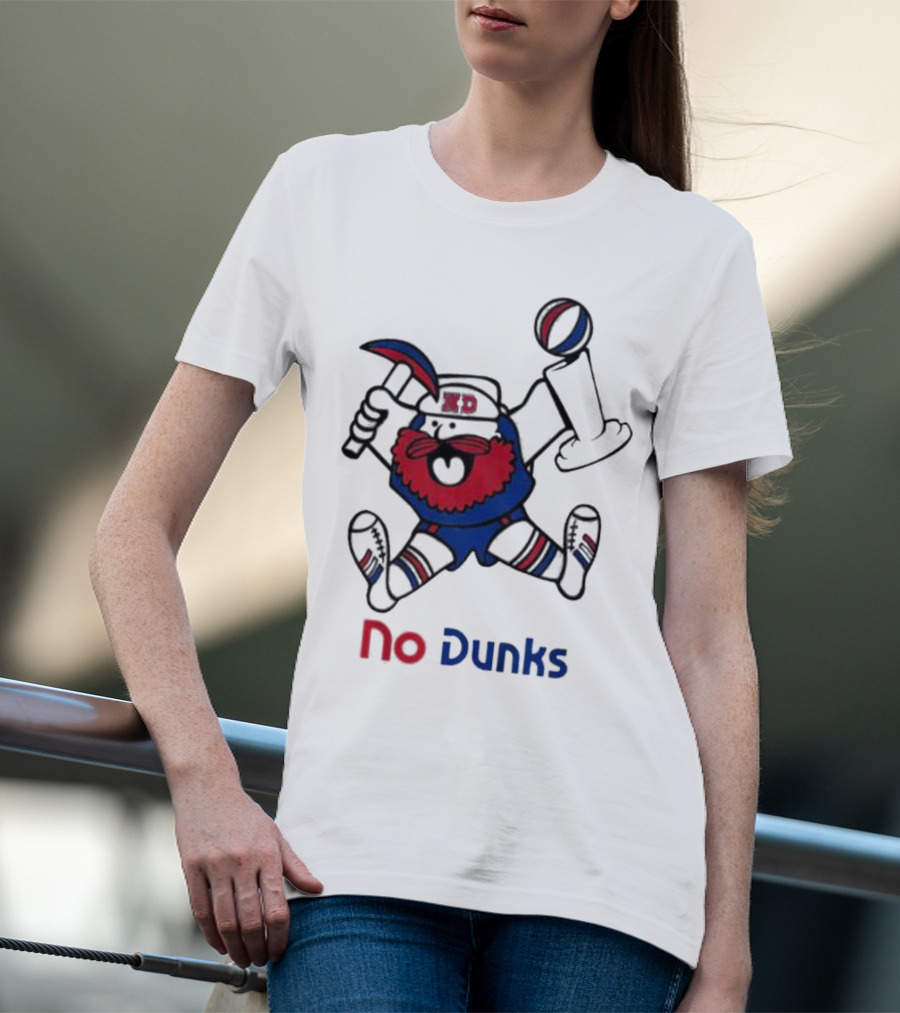 No Dunks Denver Man Mascot Basketball Trophy T-Shirt