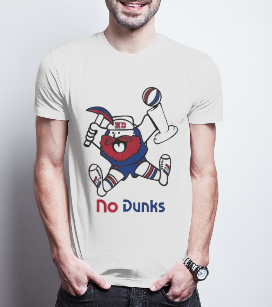 No Dunks Denver Man Mascot Basketball Trophy T-Shirt