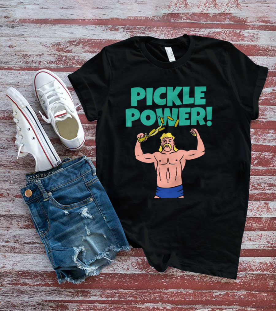 PICKLE POWER Strongman Warrior With Pickle Jar T-Shirt