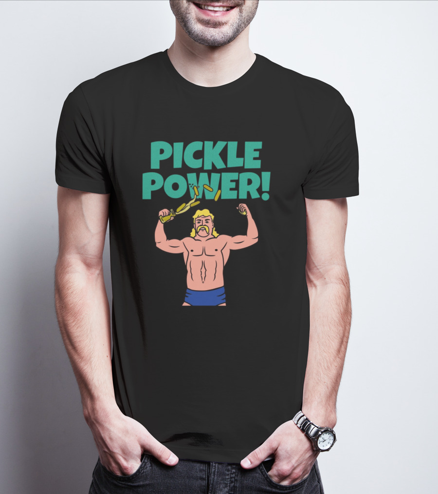 PICKLE POWER Strongman Warrior With Pickle Jar T-Shirt