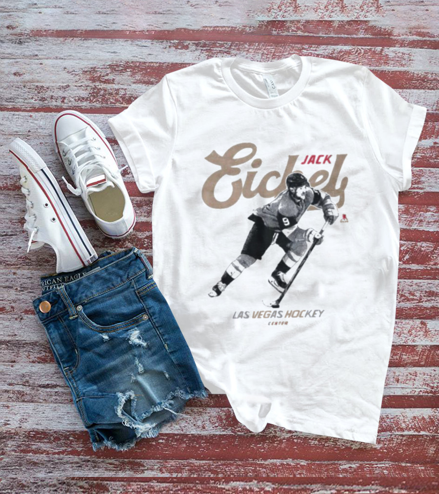 Jack Eichel Las Vegas Hockey Player Action T-Shirt