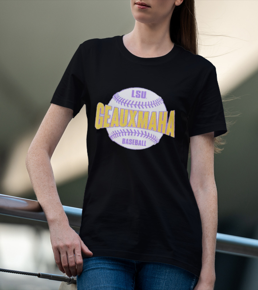 LSU Tigers GEAUXMAHA Baseball T-Shirt