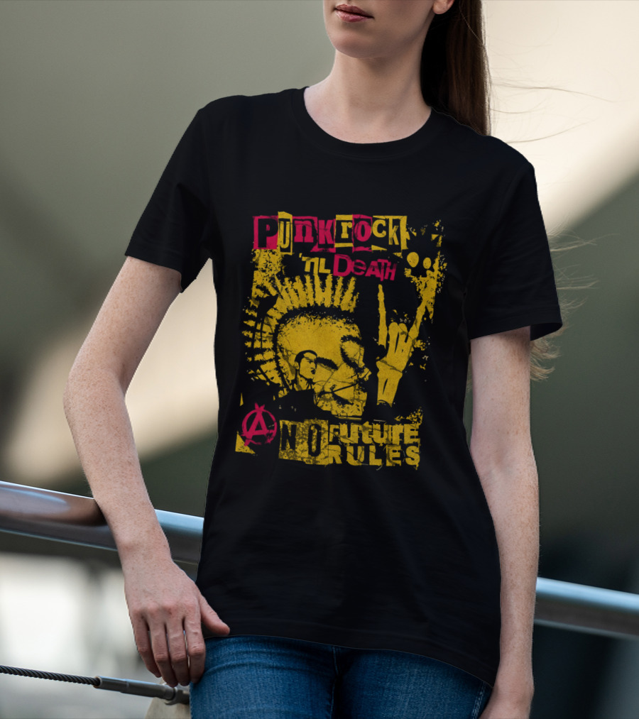 Punk Rock 'til Death Anarchy No Future Rules T-Shirt