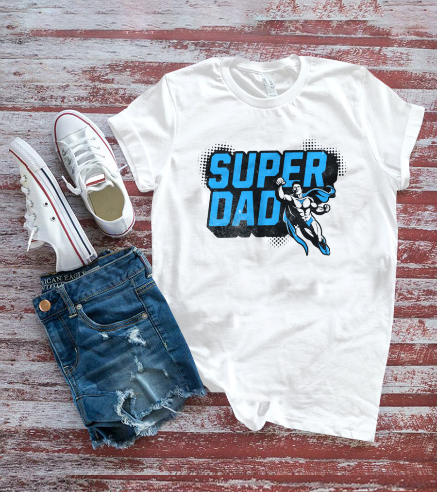 SUPER DAD Superhero Flying Father's Day Hero Gift T-Shirt