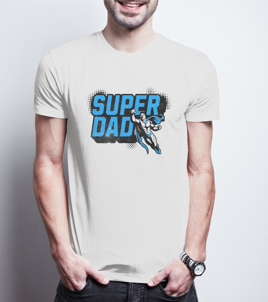 SUPER DAD Superhero Flying Father's Day Hero Gift T-Shirt