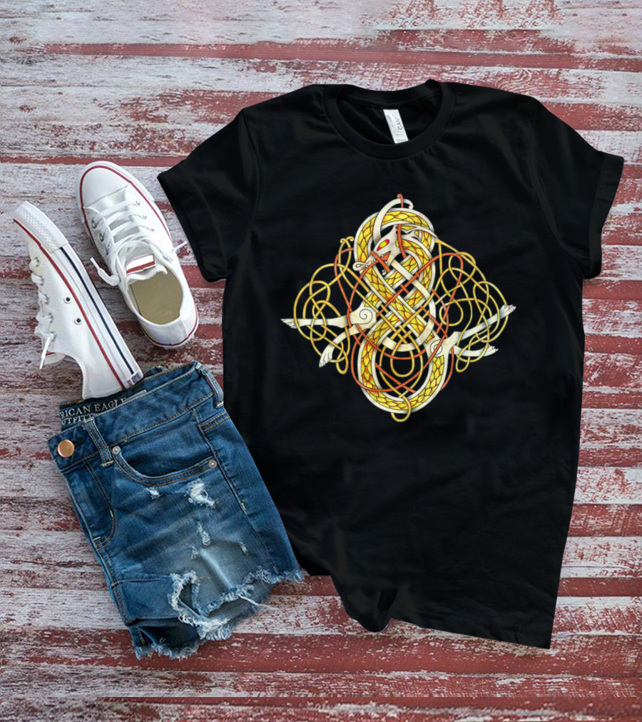 Dargon Celtic Knotwork Serpent T-Shirt