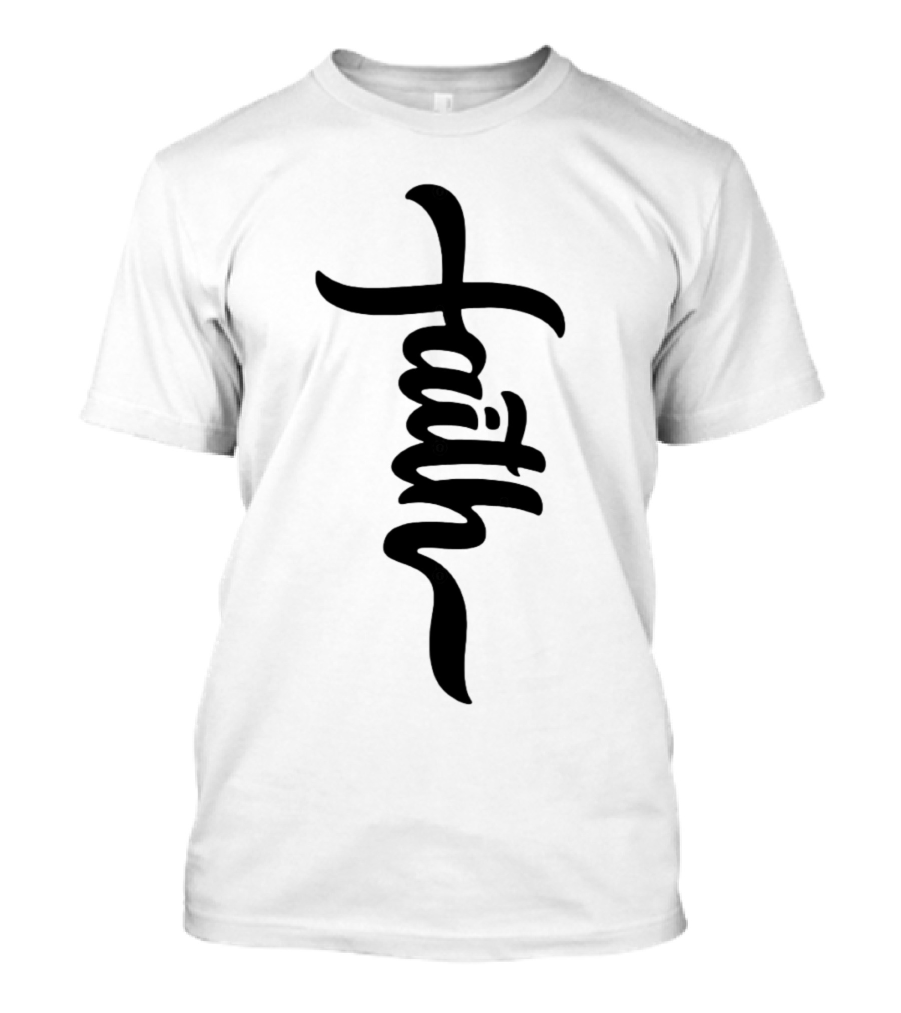 Faith Vertical Calligraphy T-Shirt