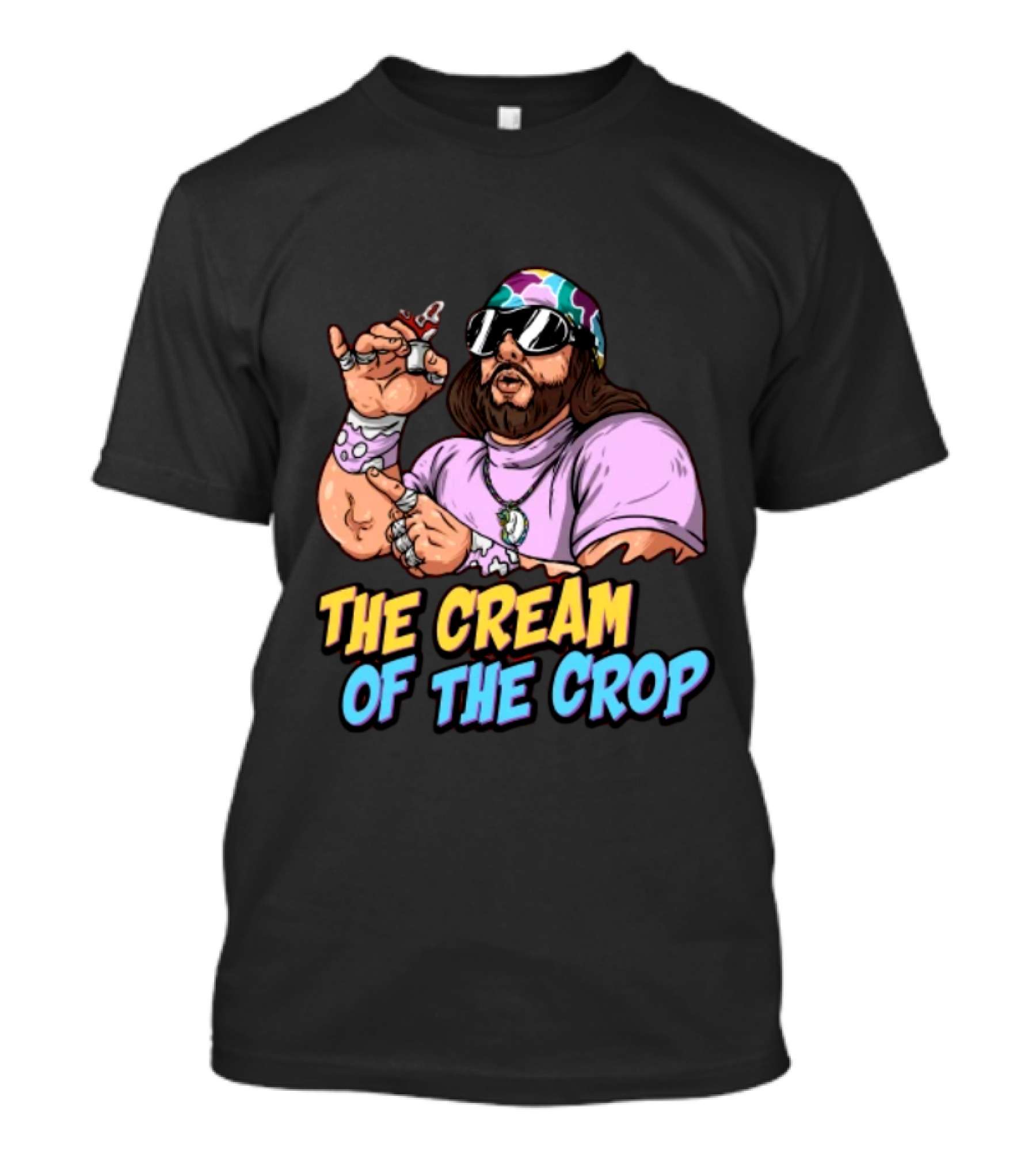 The Cream Of The Crop Savage With Colorful Bandana And Sunglasses T-Shirt