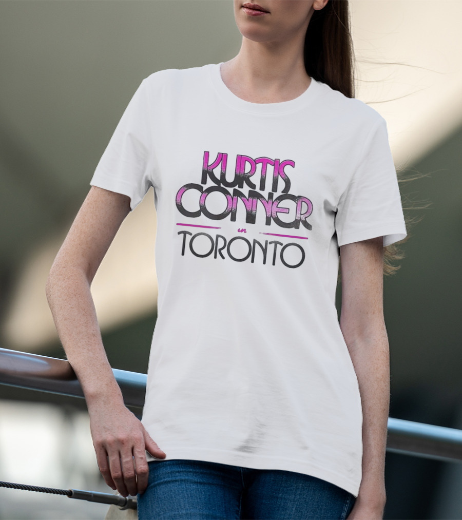 Kurtis Conner Toronto Pink And Grey Text T-Shirt