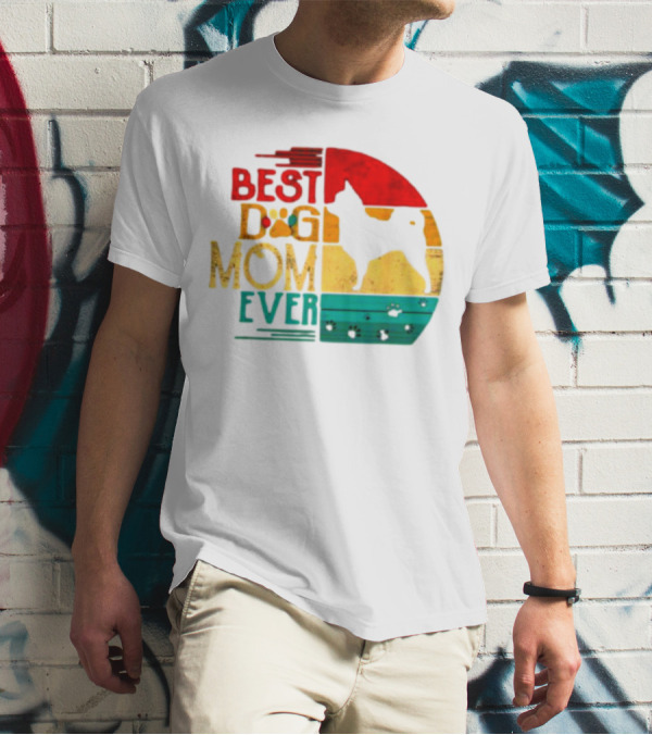 Best Dog Mom Ever Chihuahua Vintage Retro T-Shirt