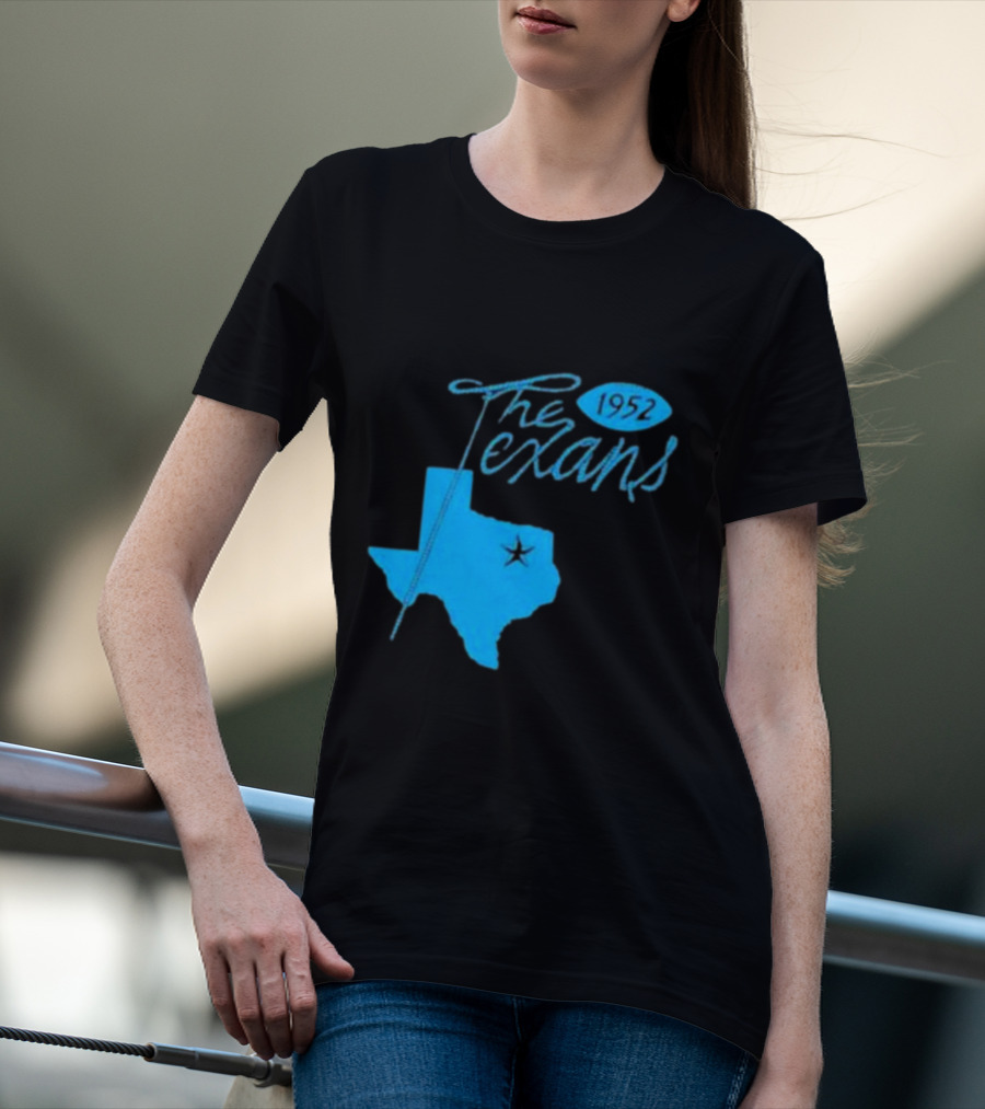 Dallas The Texans 1952 Texas Map Star T-Shirt