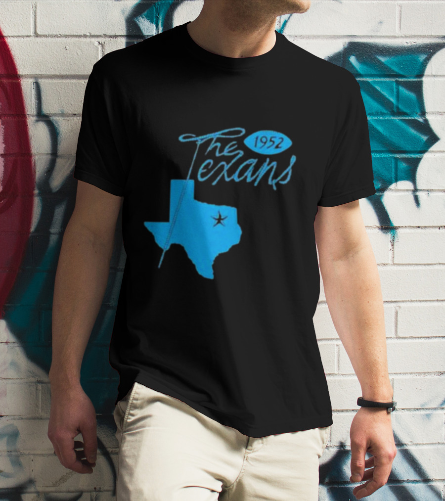 Dallas The Texans 1952 Texas Map Star T-Shirt