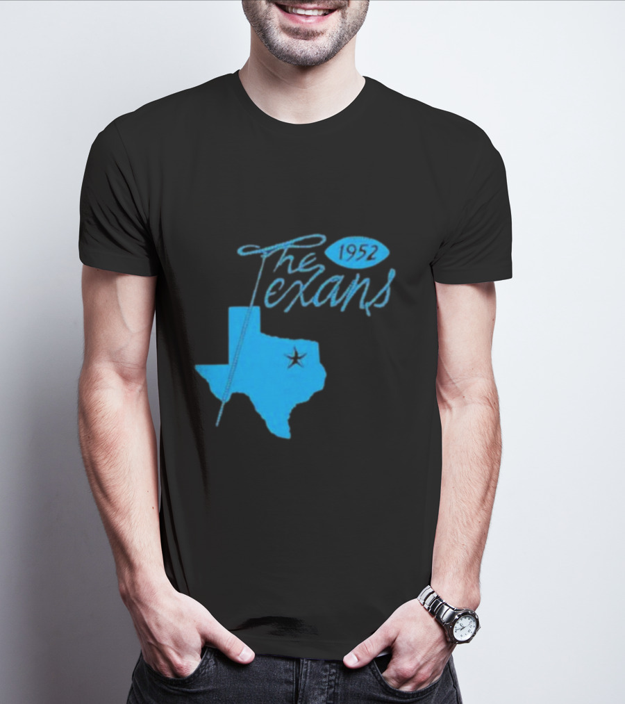 Dallas The Texans 1952 Texas Map Star T-Shirt