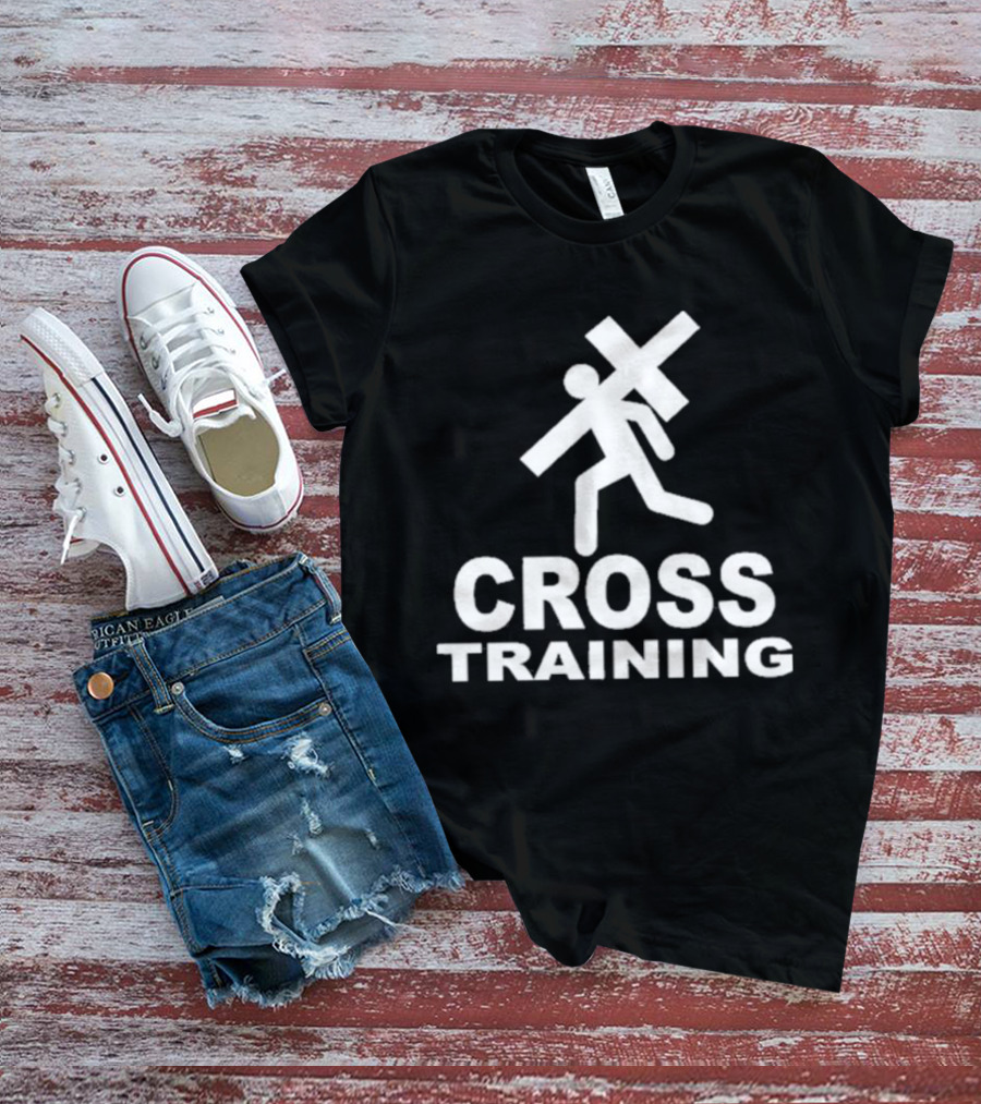 Giuseppe Barbaro Cross Training Christian Carrying Symbolic Cross T-Shirt