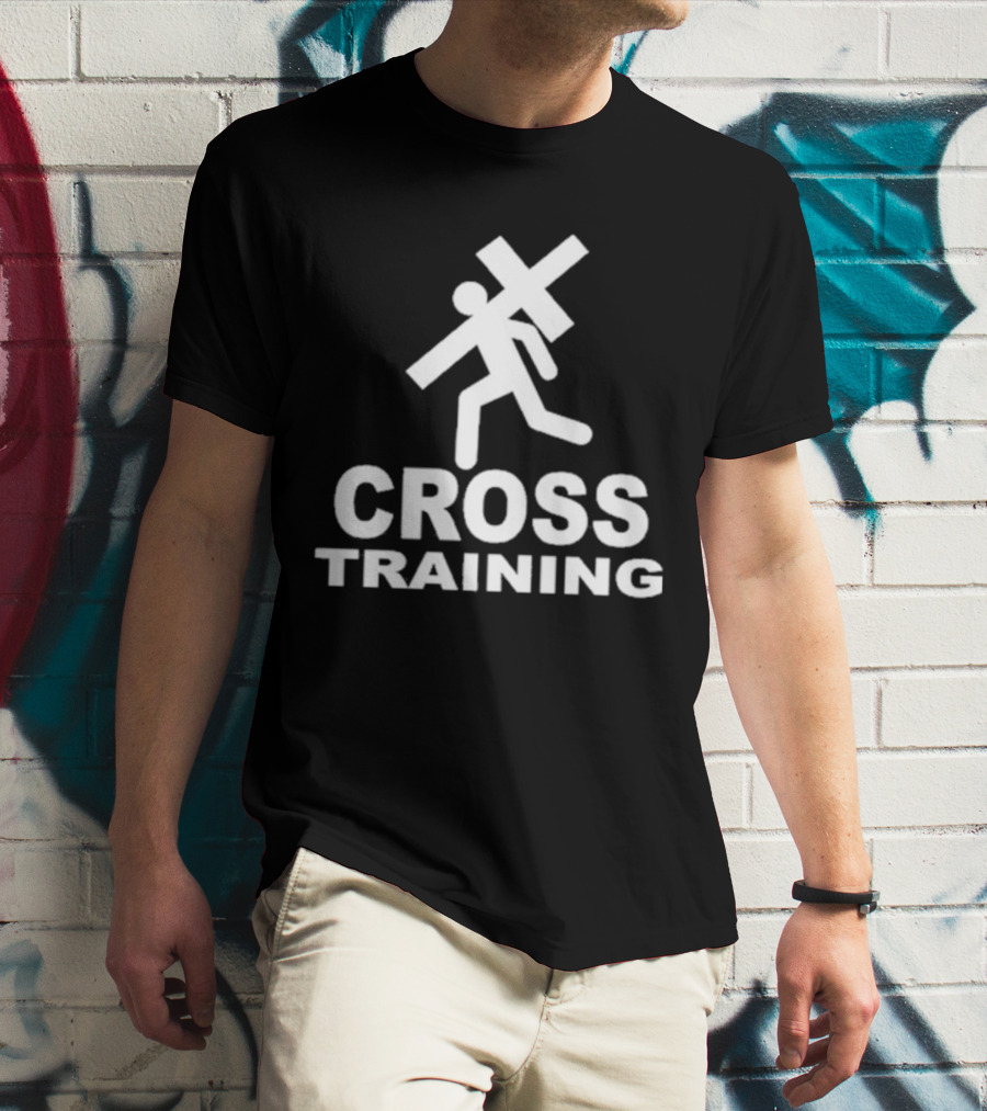 Giuseppe Barbaro Cross Training Christian Carrying Symbolic Cross T-Shirt