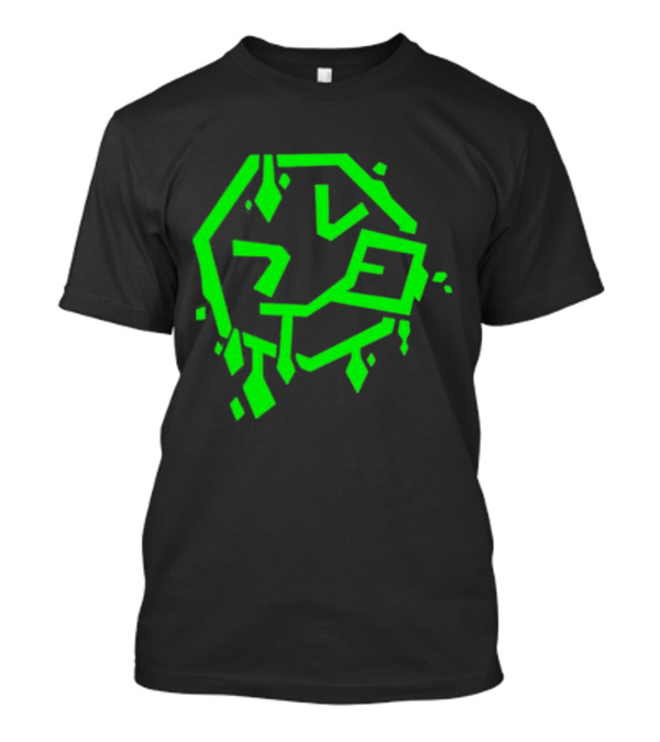 Alesa 15 Year Anniversary Green Glowing Geometric T-Shirt