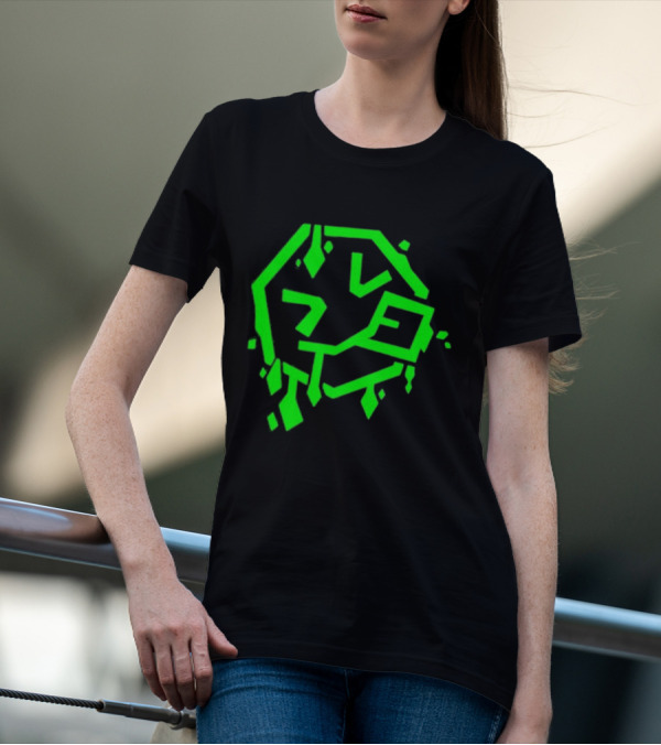 Alesa 15 Year Anniversary Green Glowing Geometric T-Shirt