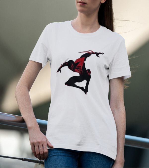 SharkRobot Synthetic Spider Variant Red And Black T-Shirt