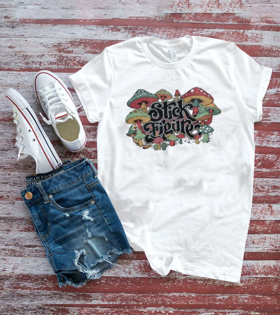 Stick Figure Psychedelic Mushroom T-Shirt