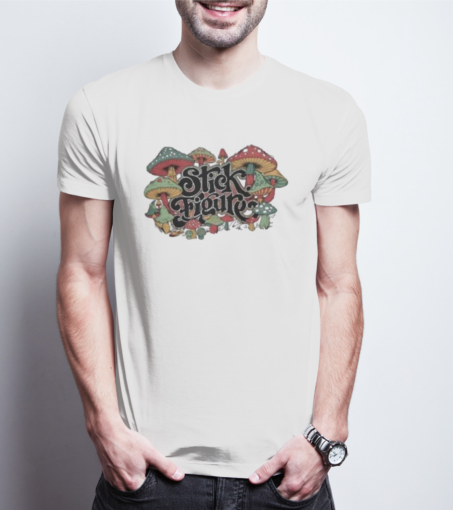 Stick Figure Psychedelic Mushroom T-Shirt
