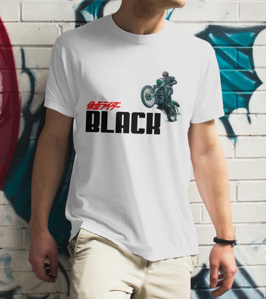 Kamen Rider Black Motorcycle Action Scene T-Shirt