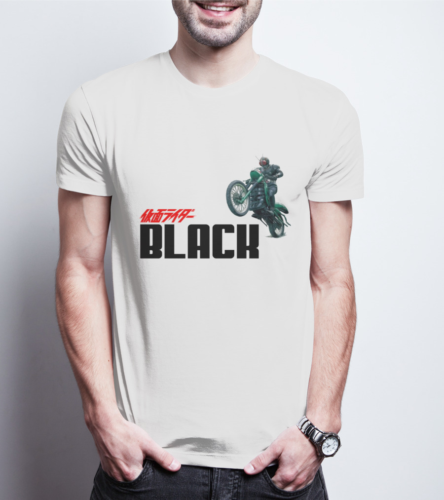 Kamen Rider Black Motorcycle Action Scene T-Shirt