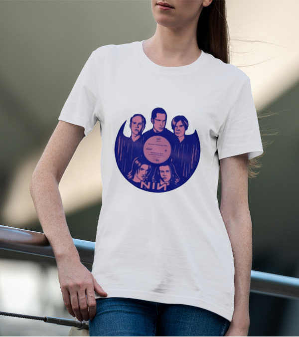 Nin Nine Inch Nails Band Vinyl Record T-Shirt