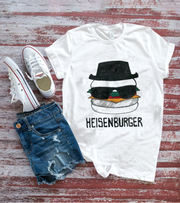 Heisenburger Breaking Bad Parody With Hat And Sunglasses Burger T-Shirt