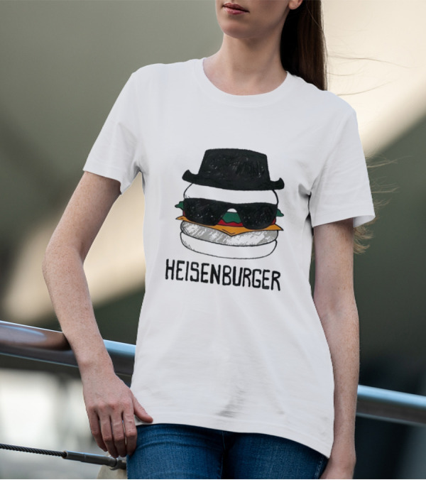 Heisenburger Breaking Bad Parody With Hat And Sunglasses Burger T-Shirt