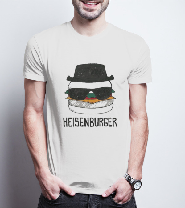 Heisenburger Breaking Bad Parody With Hat And Sunglasses Burger T-Shirt