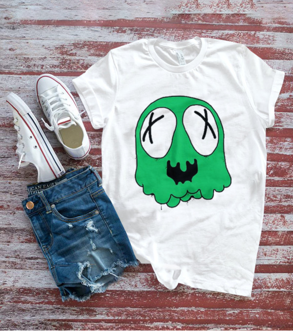 Ghost Sludge Life Green Dripping Skull With Crossed-Out Eyes T-Shirt