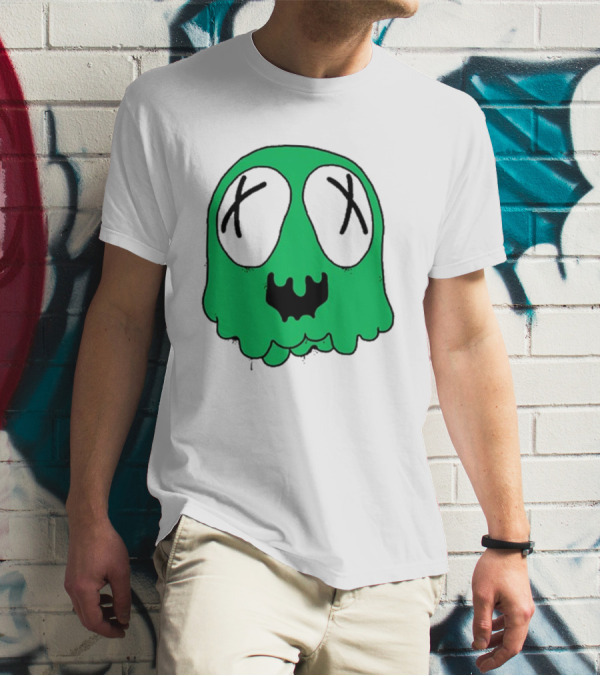 Ghost Sludge Life Green Dripping Skull With Crossed-Out Eyes T-Shirt